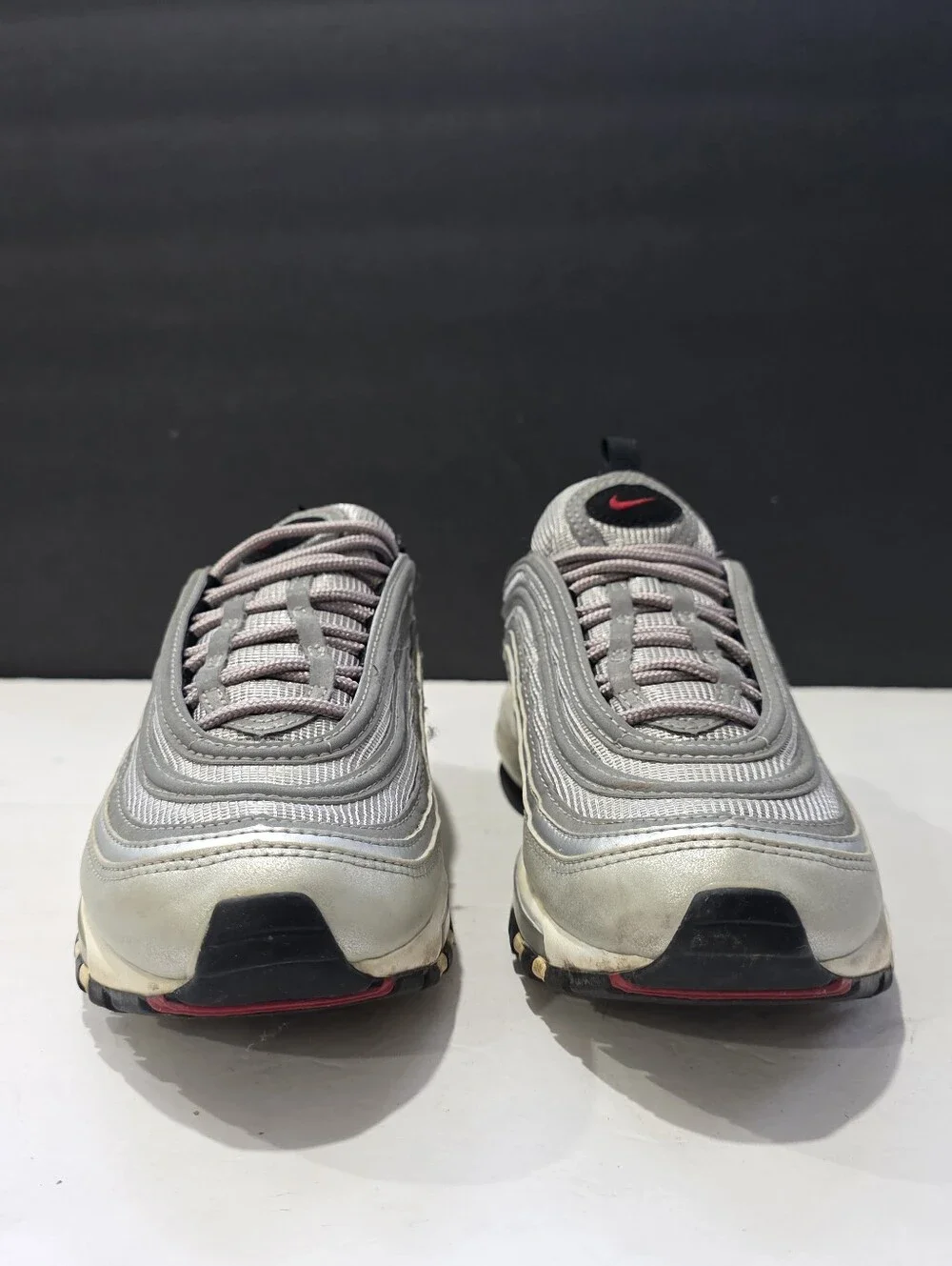 Nike Air Max 97 Metallic Silver Varsity Red Youth Size 6Y 918890-001 Retro Class